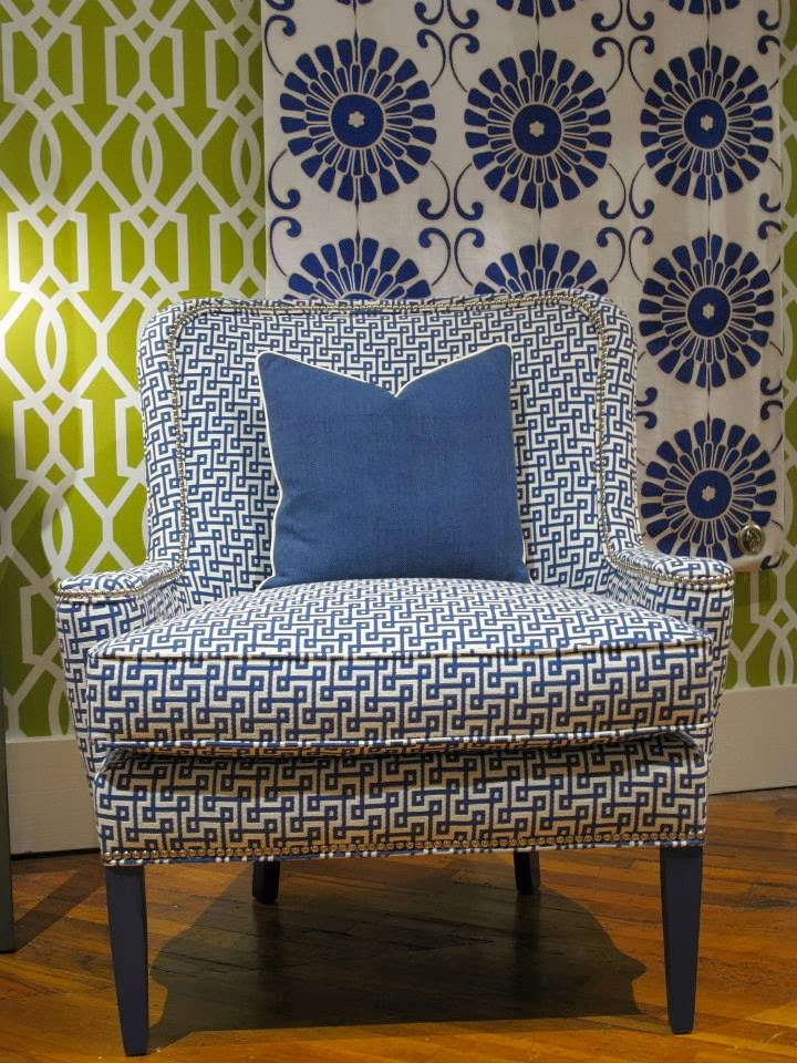 The Montclair Chair In Circuit Royal Blue With Updated Benjamin
