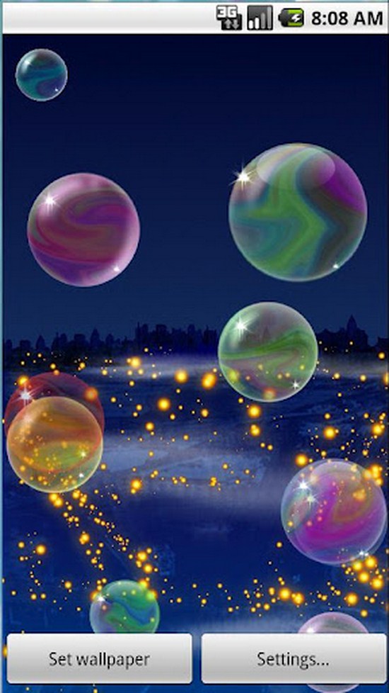Bubble Live Wallpaper Nicky Bubbles