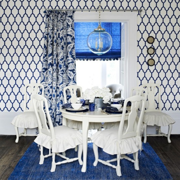 Modern Dining Rooms With Geometric Wallpaper Rilane We Aspire