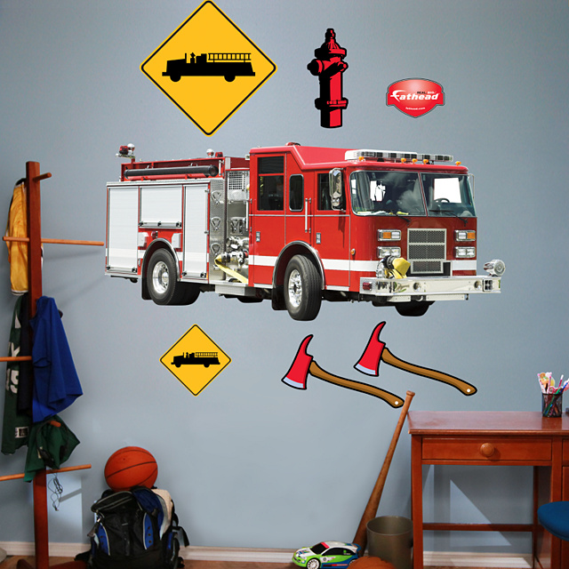 Fire Truck Wall Decals Totally Kids Bedrooms Bedroom