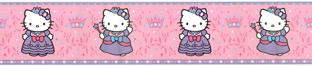 New Hello Kitty Princess Wallpaper Border Pink Sanrio Wall Paper