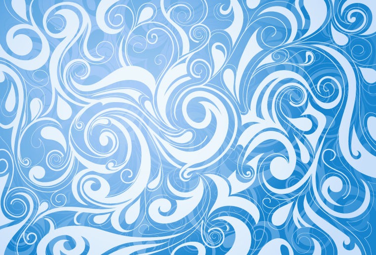 Abstract Blue Floral Vector Background Graphics All