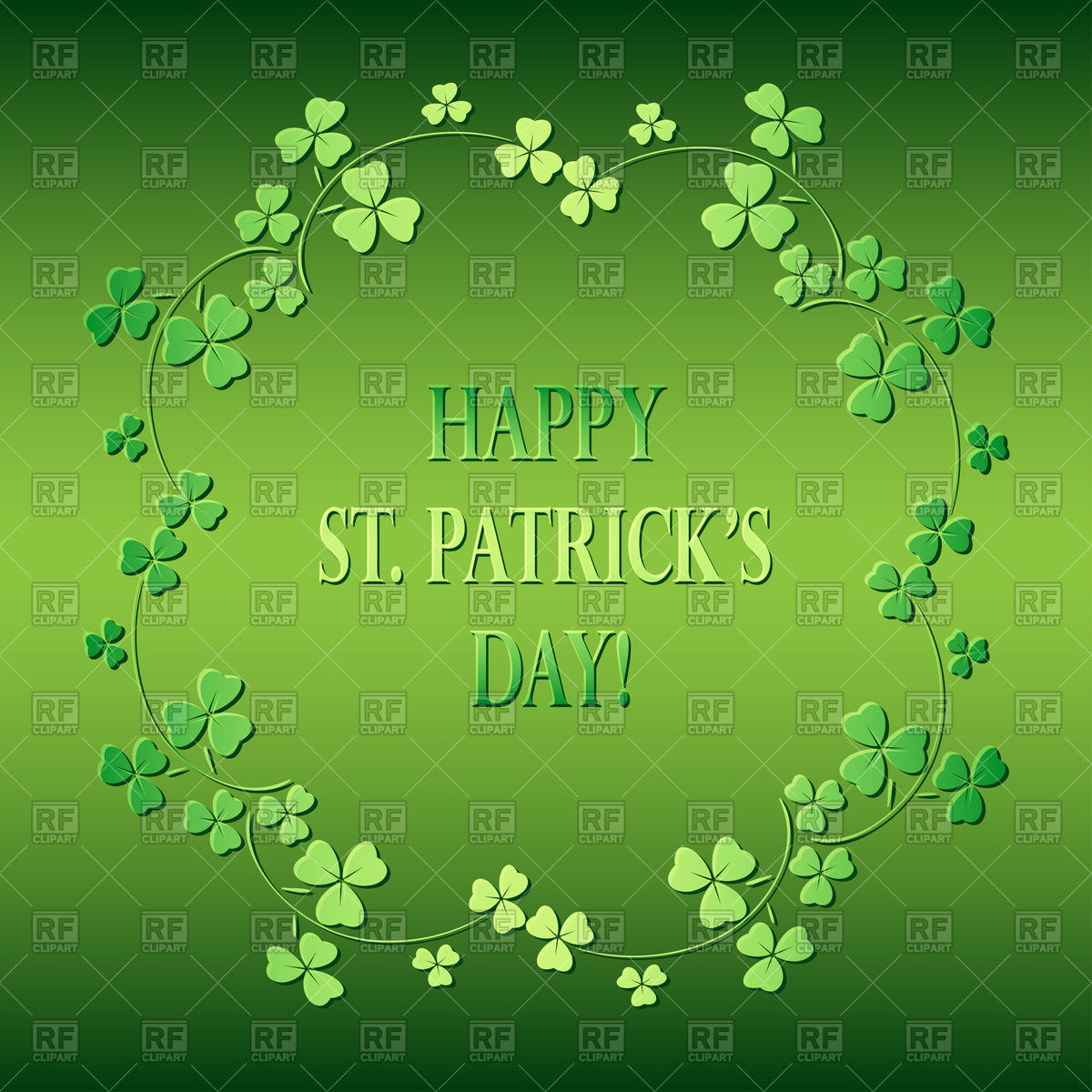 Bright Green Background Happy Saint Patrick S Day Vector Image