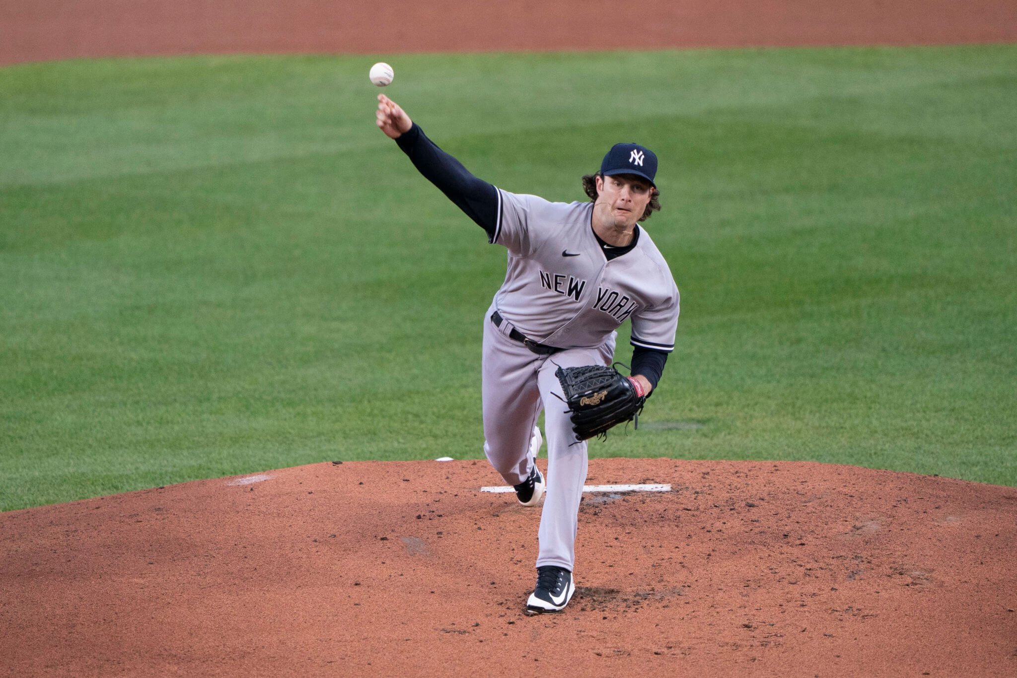 Yankees Gerrit Cole Pitching His Best Baseball That We Ve Seen Ahead Wallpaper