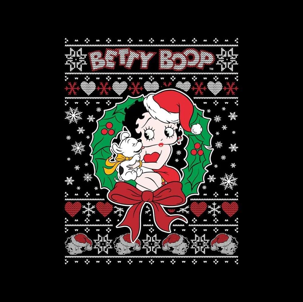 Amazon Betty Boop Christmas With Pudgy Girl S Sweatshirt