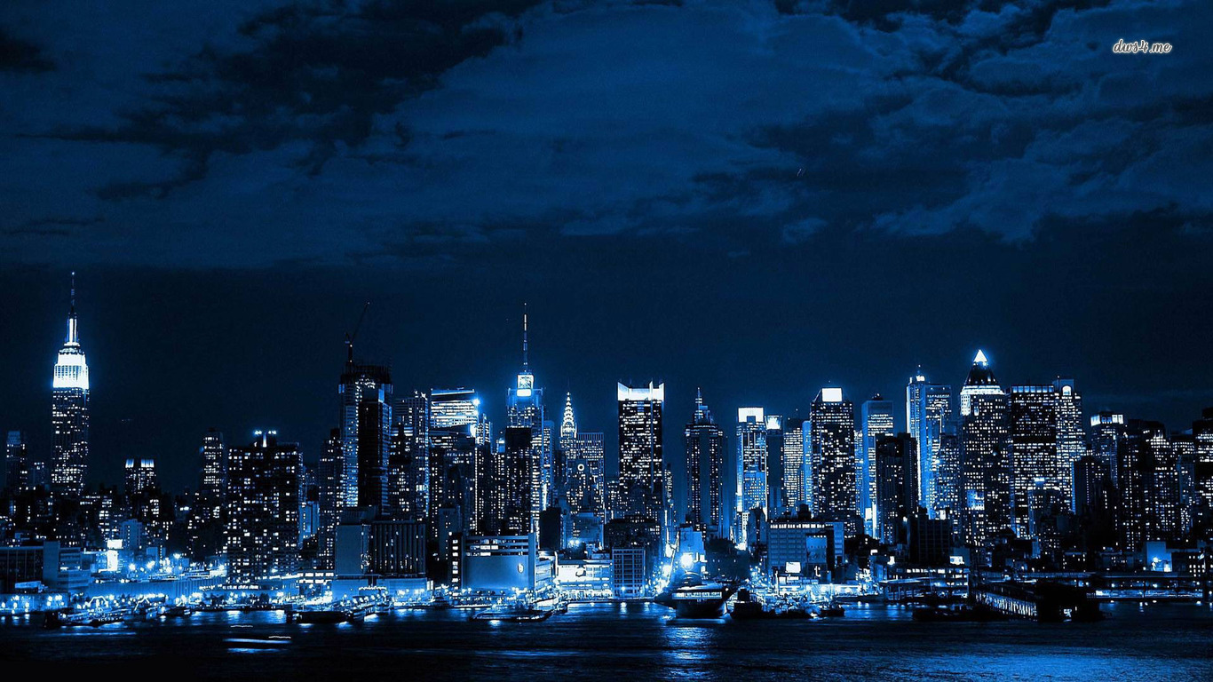 Free Download New York City Skyline World Wallpaper 1366x768 Pixel