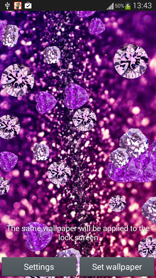 Sparkling Wallpaper Of Purple Diamonds Live Are