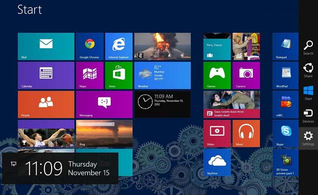 Windows Start Screen By Adding Clock Tile To