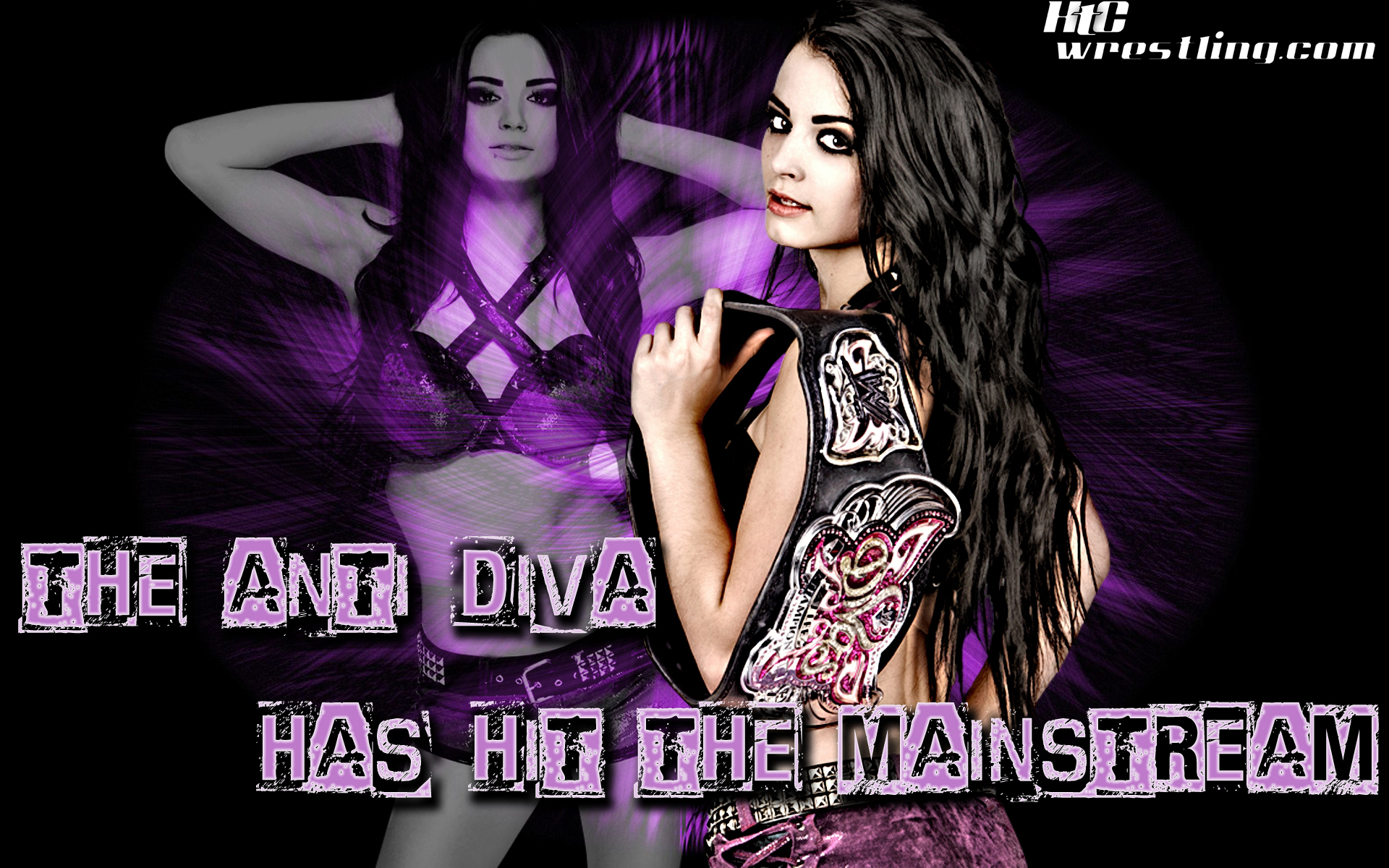 Paige Nxt Diva Champion Exclusive HD Wallpaper