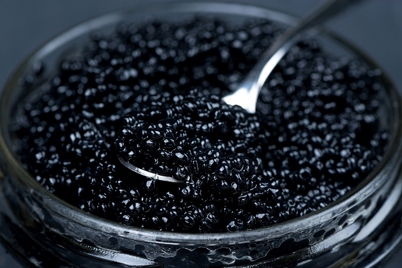 Desktop Wallpaper Black Caviar Food Closeup