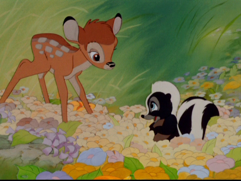 Disney World Bambi and Friends Cartoon Wallpaper 768x576