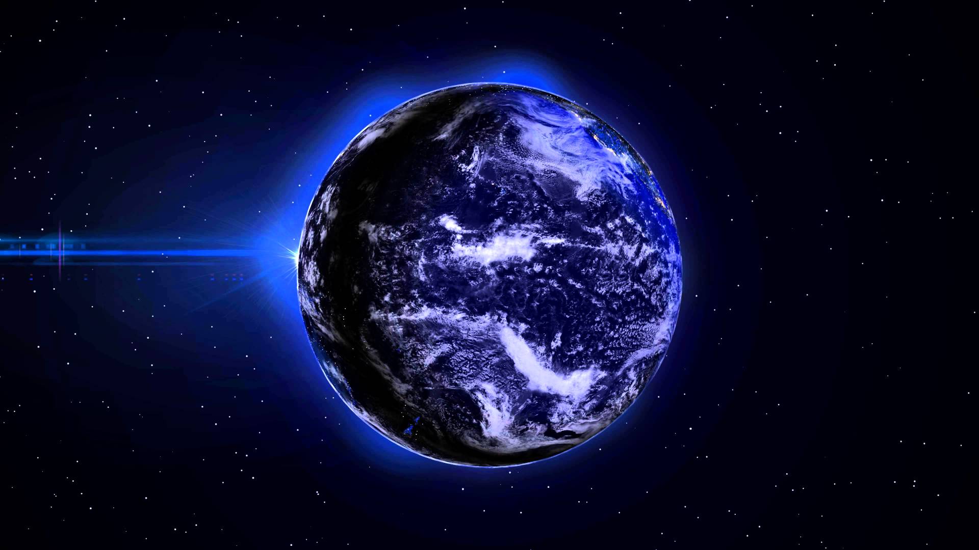 4k Earth At Night Lights 1min Loop 3d Background Animation