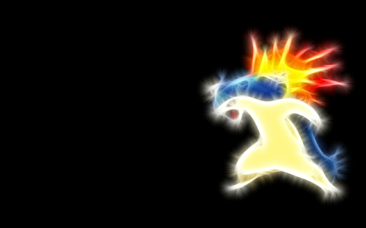 Typhlosion Black Background Wallpaper High Quality