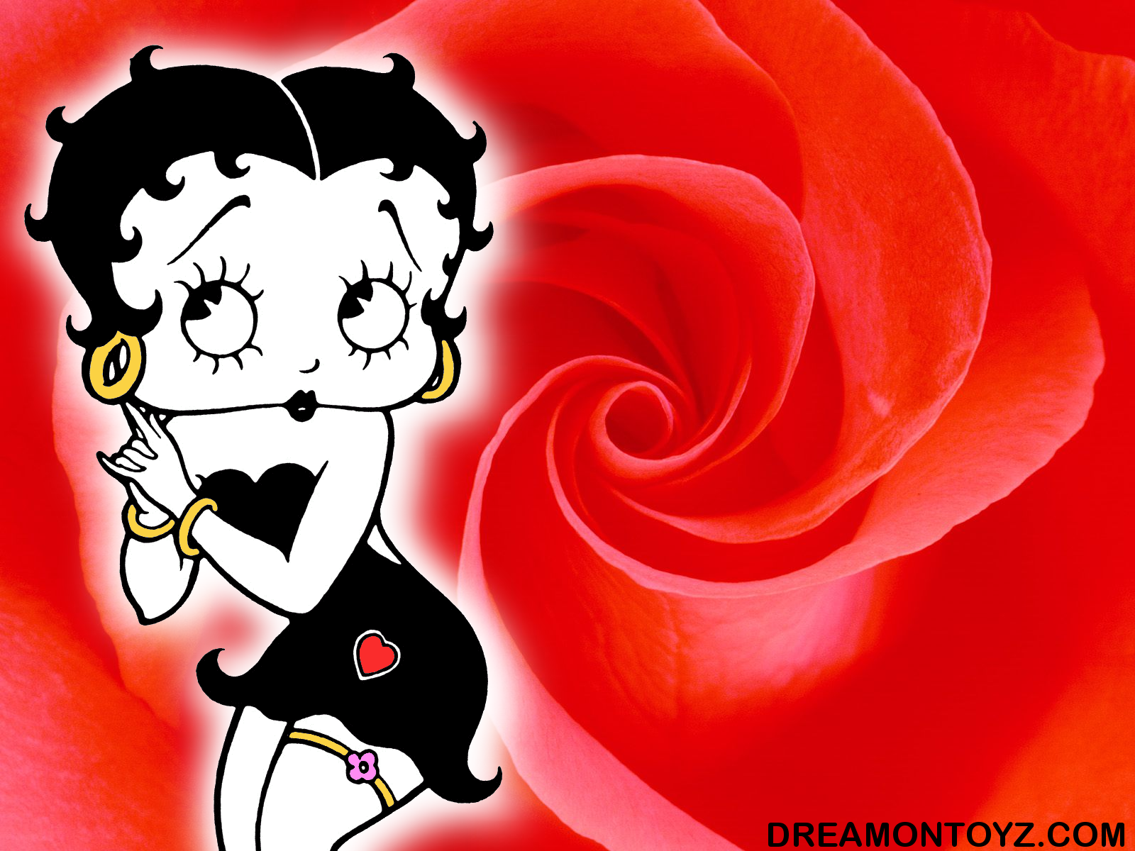 Betty Boop Pictures Archive Rose Background And