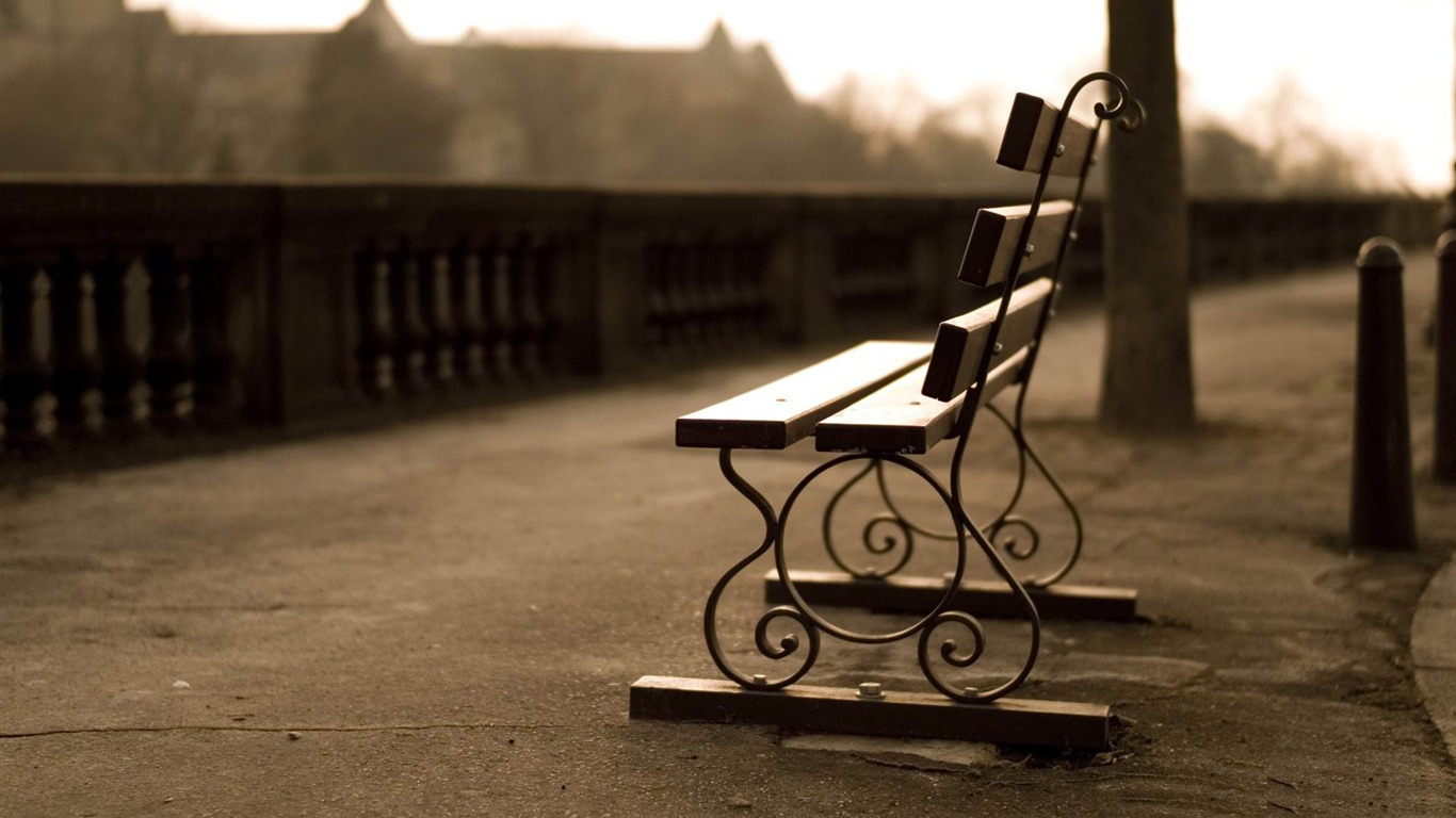 Bench Vintage Style Photography Wallpaper