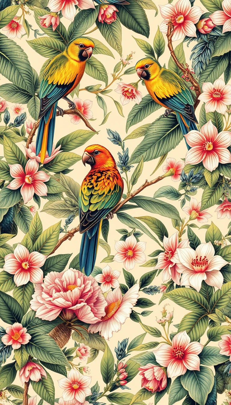 Birds Of Versailles Wallpaper