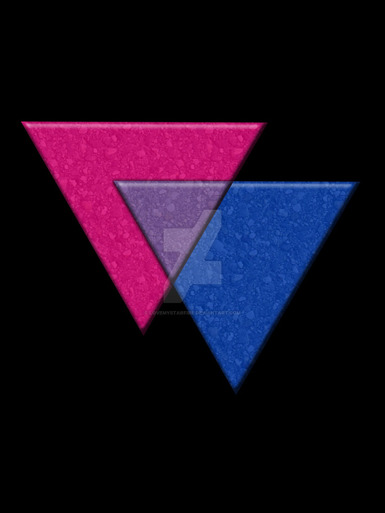 Bisexual Pride Triangles by lovemystarfire on