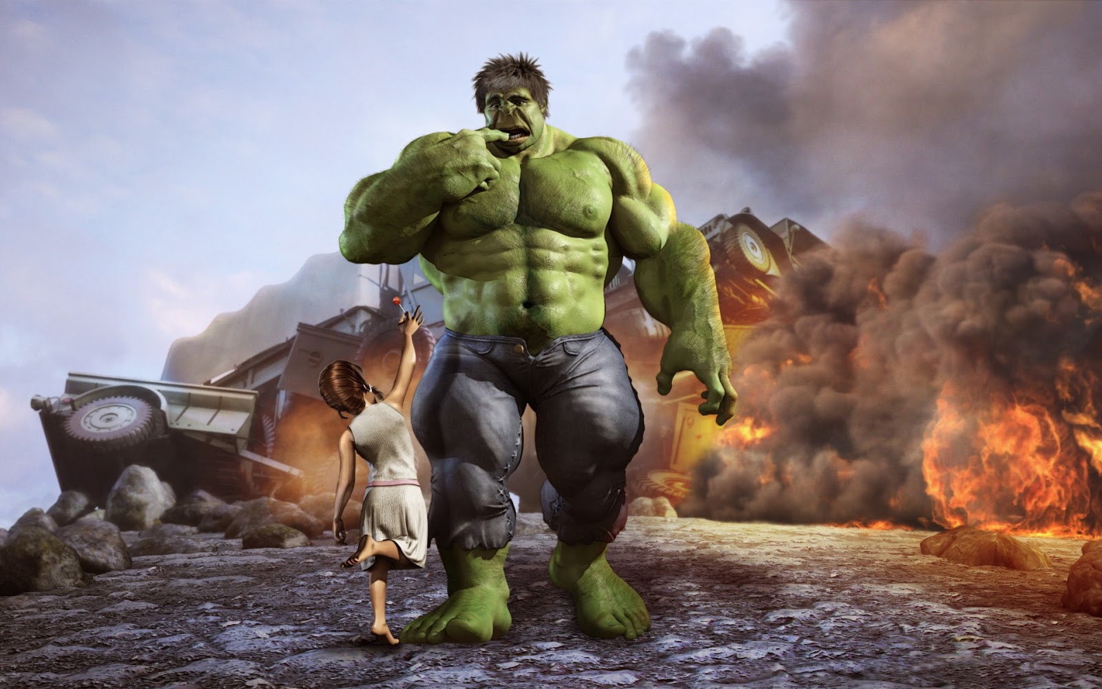 Hulk 3d Cartoon Wallpaper HD Madagascar