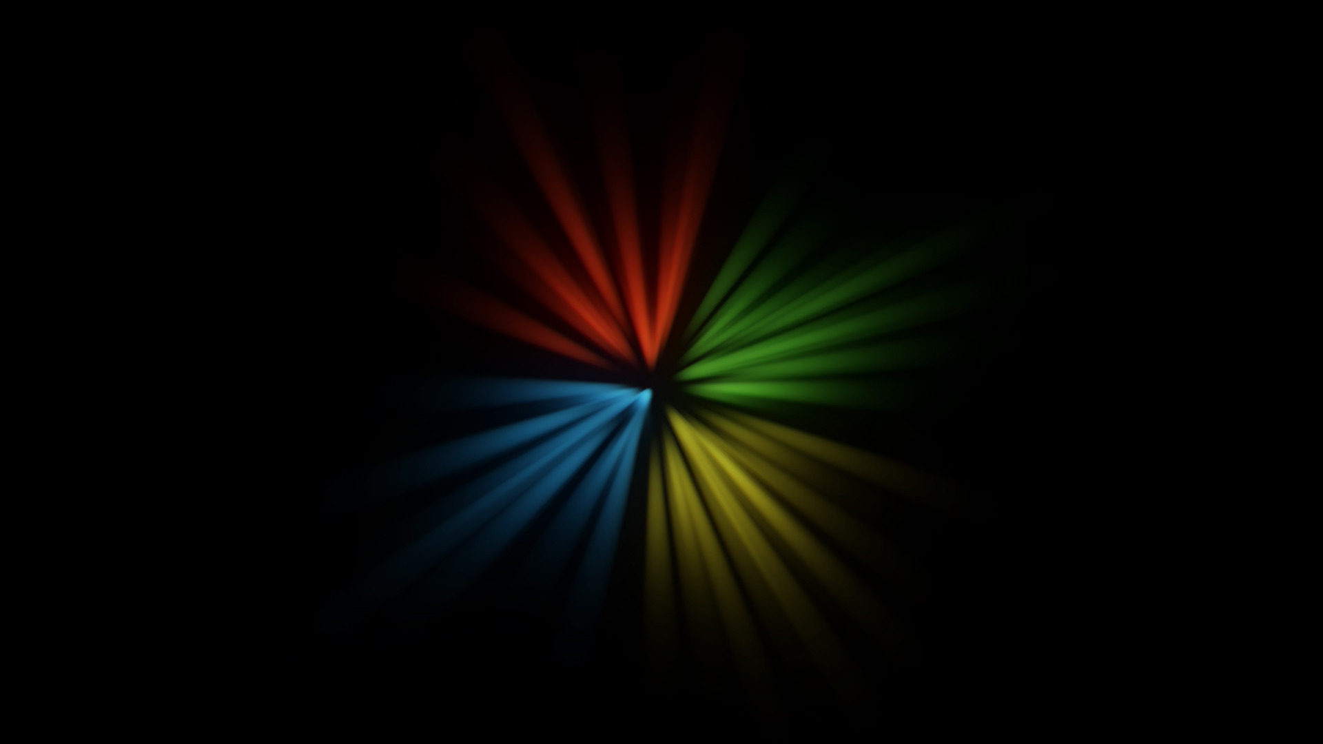 Abstract Windows Logo 3d Art Black Blue Green Red