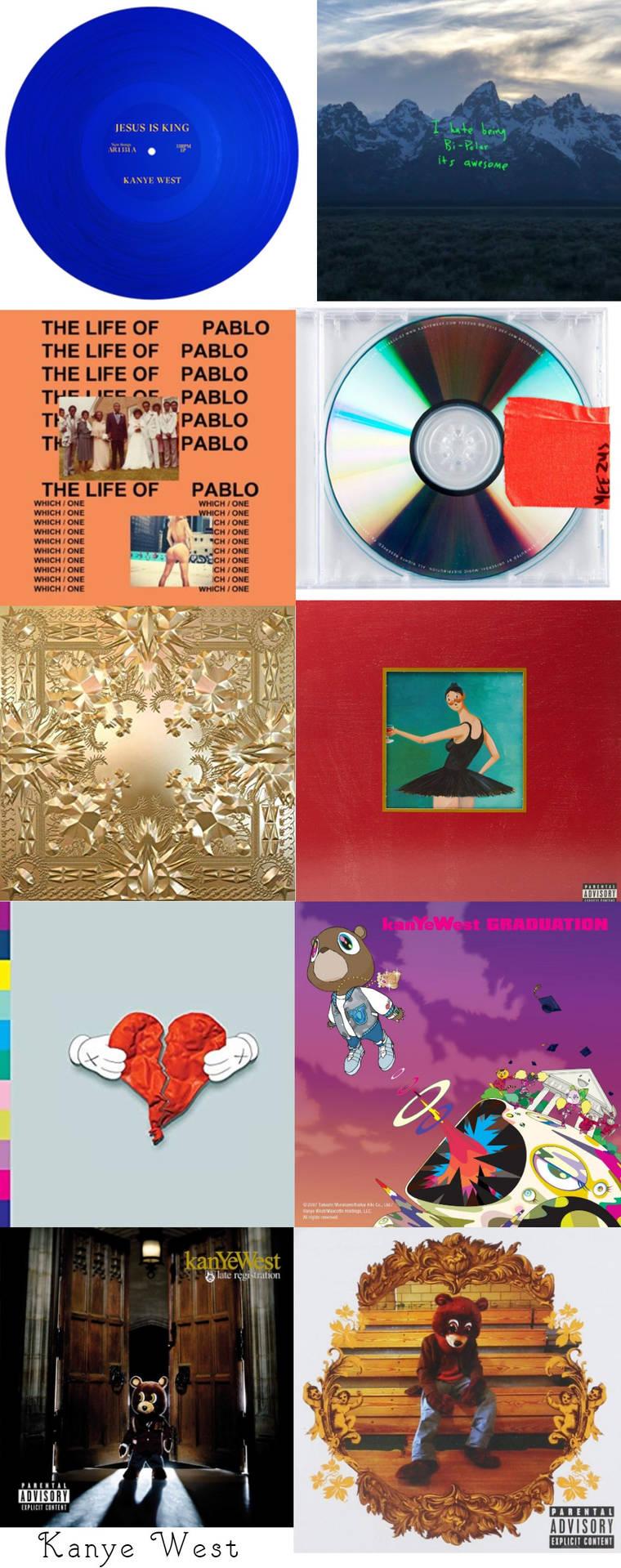 Download Kanye West Album Cover Compilation Wallpaper