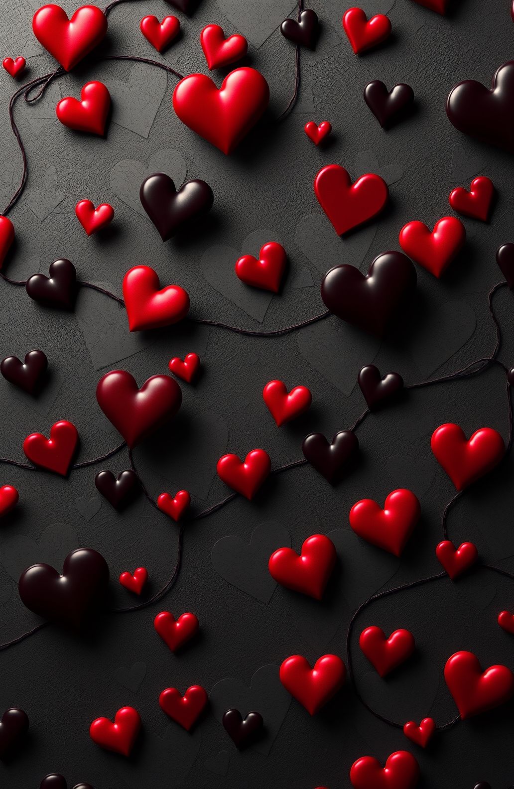 Red And Black Heart Wallpaper