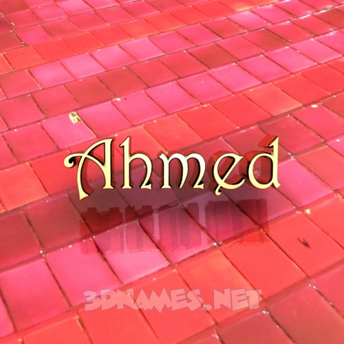 Preview of Red Tiles for name Ahmed