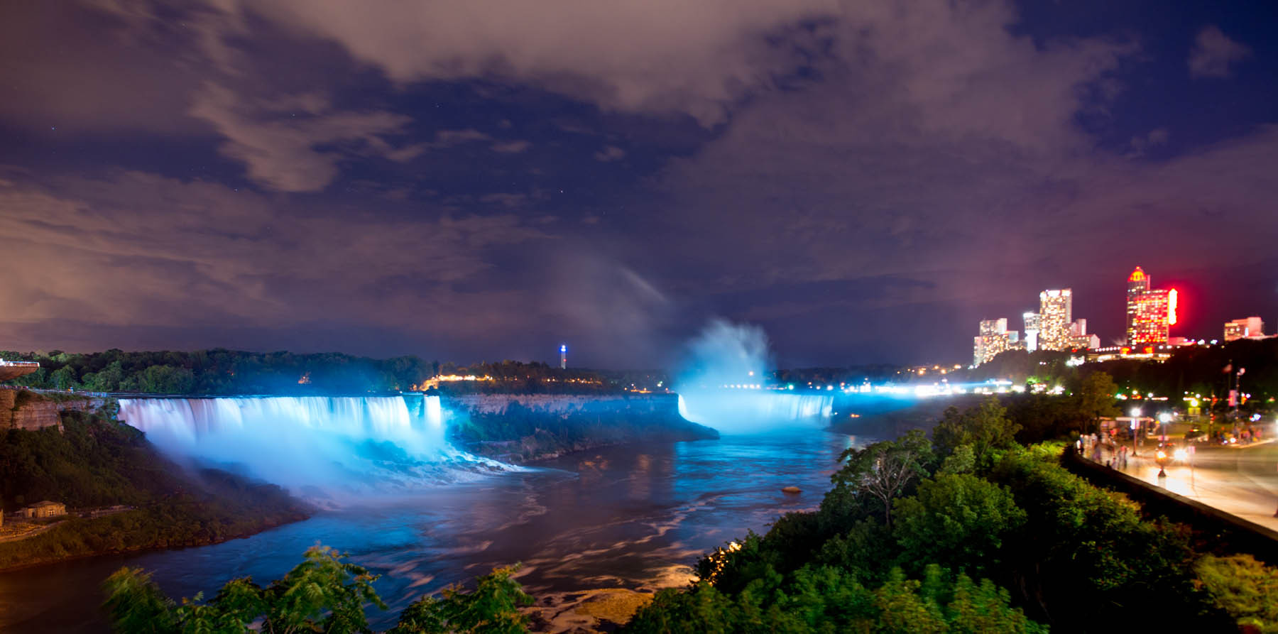 Niagara Falls at Night 11 HD Wallpaper 1800x893