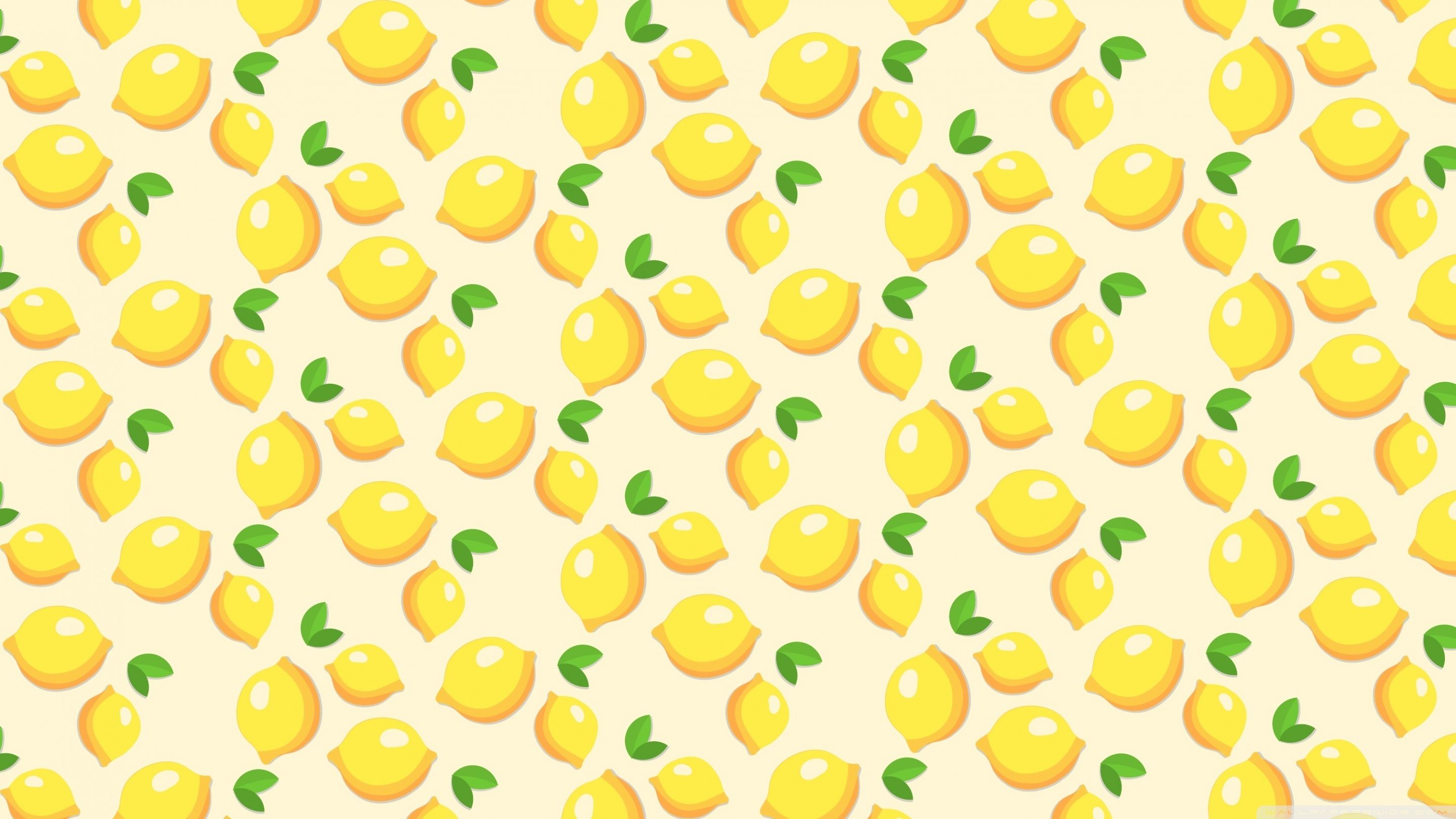 Lemon Pattern Wallpaper Top Background