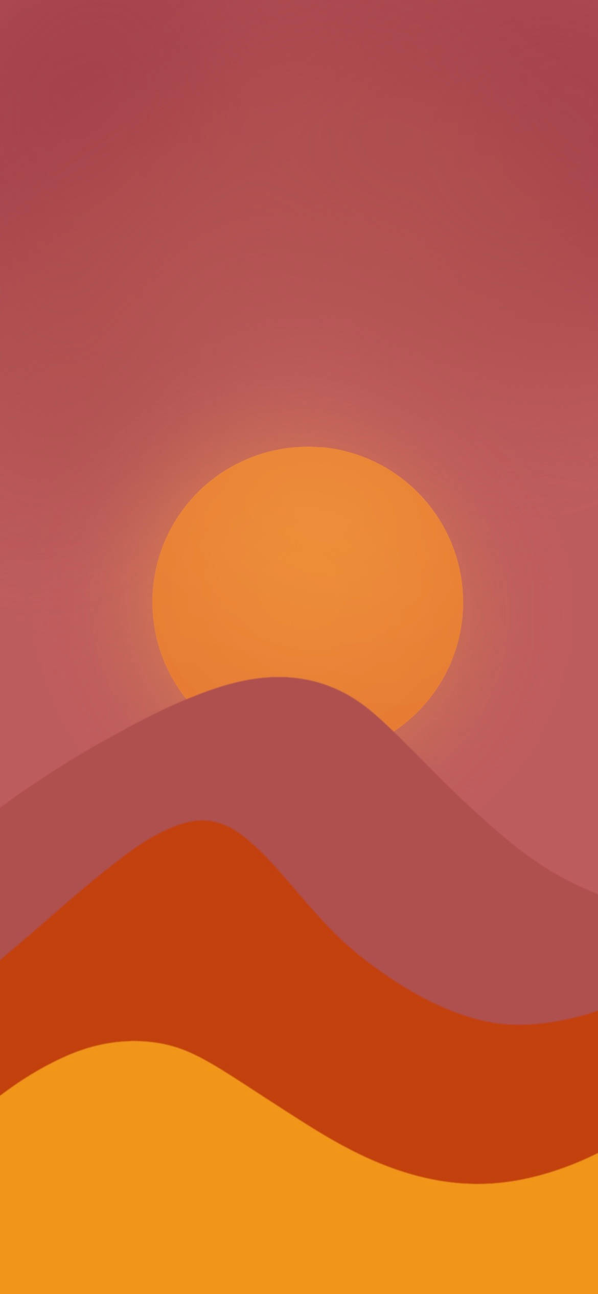 Sunset Range For Xiaomi Redmi Note Wallpaper