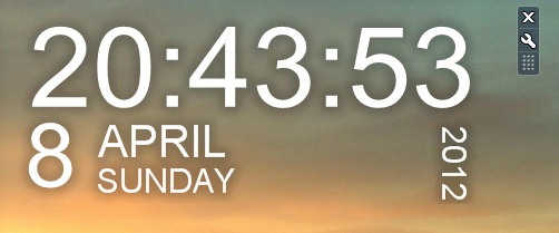 digital desktop clock for windows 7