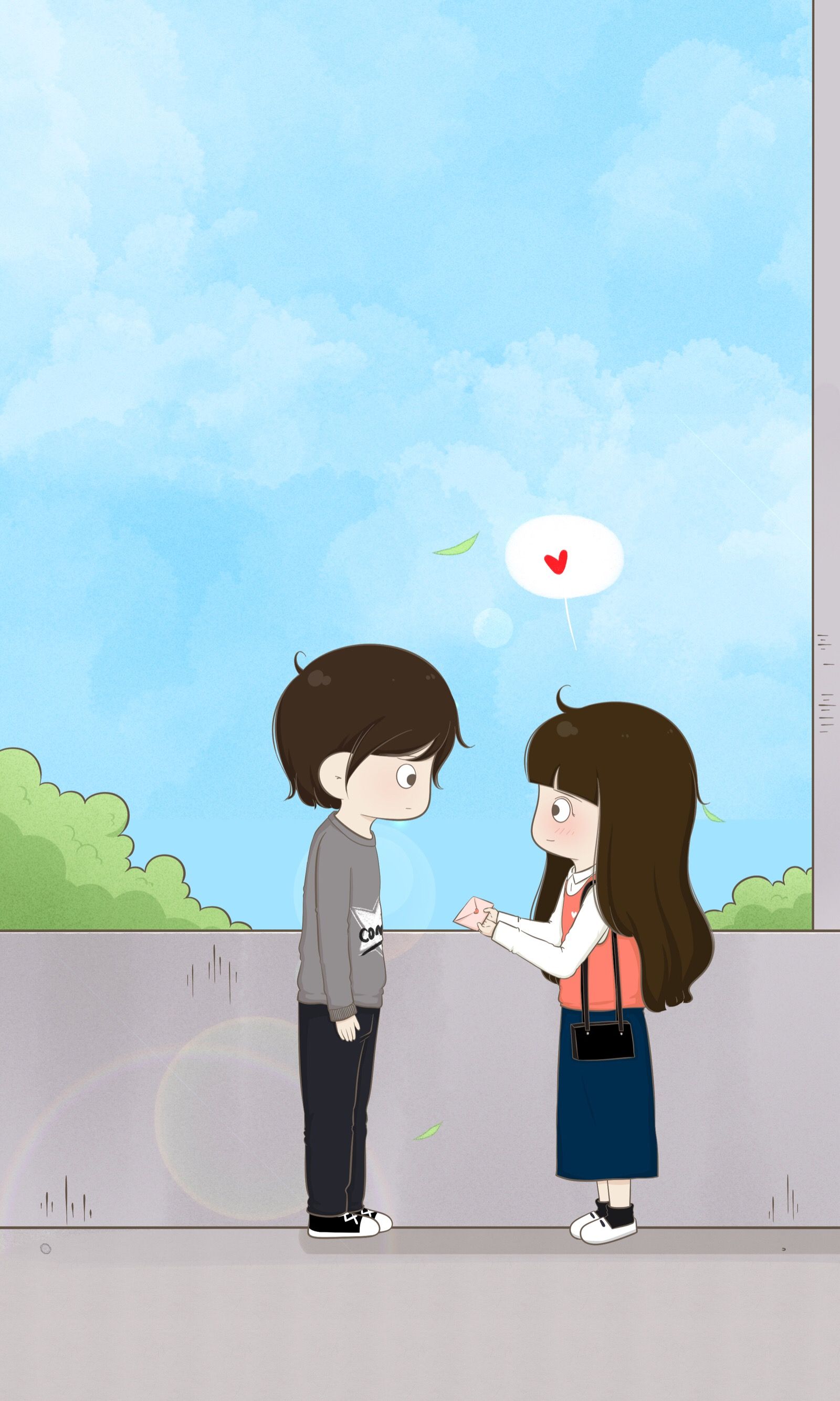 Cute Couple Cartoon Wallpaper HD