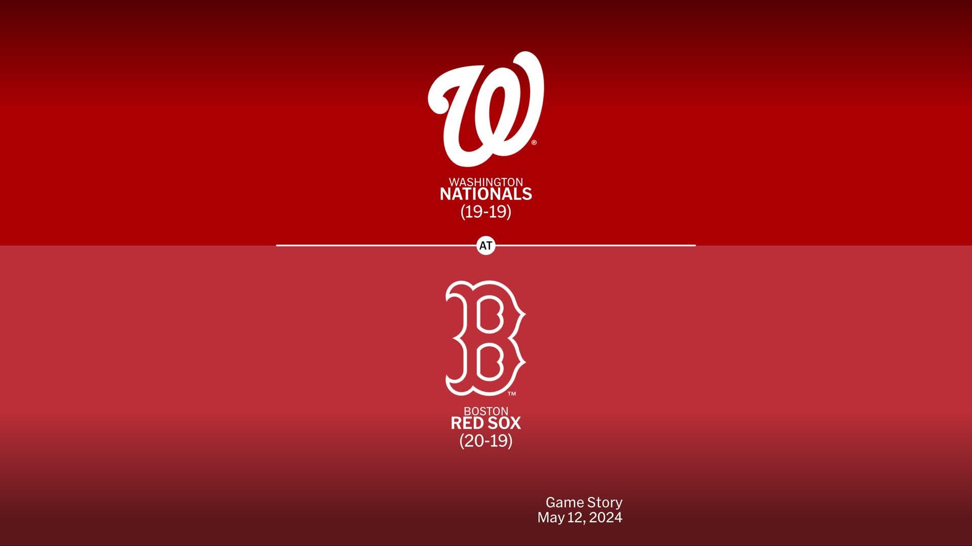 Washington Nationals At Boston Red Sox Game Story