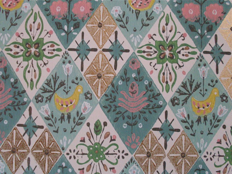 Here Is Another Strange Pattern From This Vintage Wallpaper Book