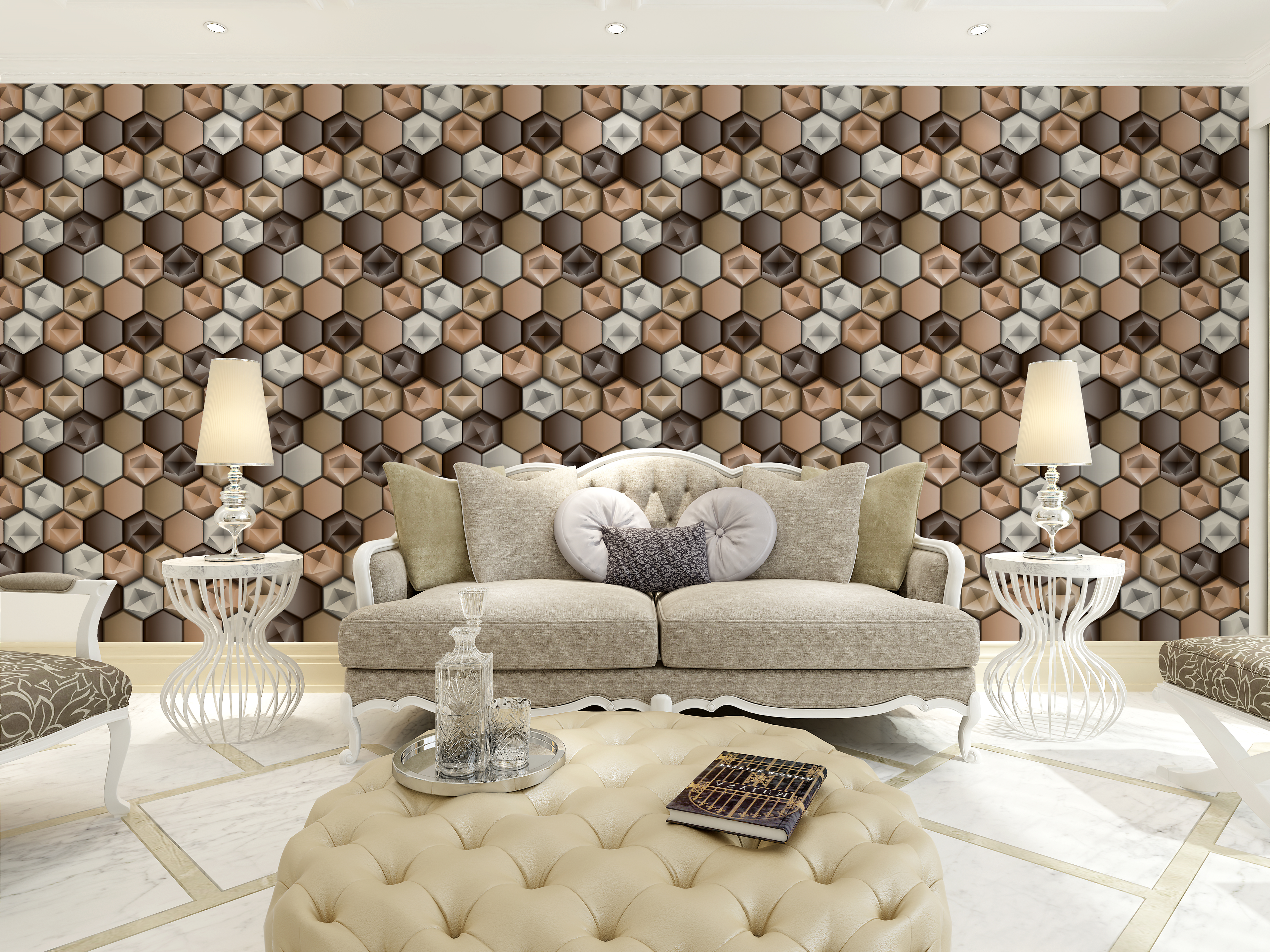 Eurotex Wallpaper For Living Room Bedroom Chocolate Brown