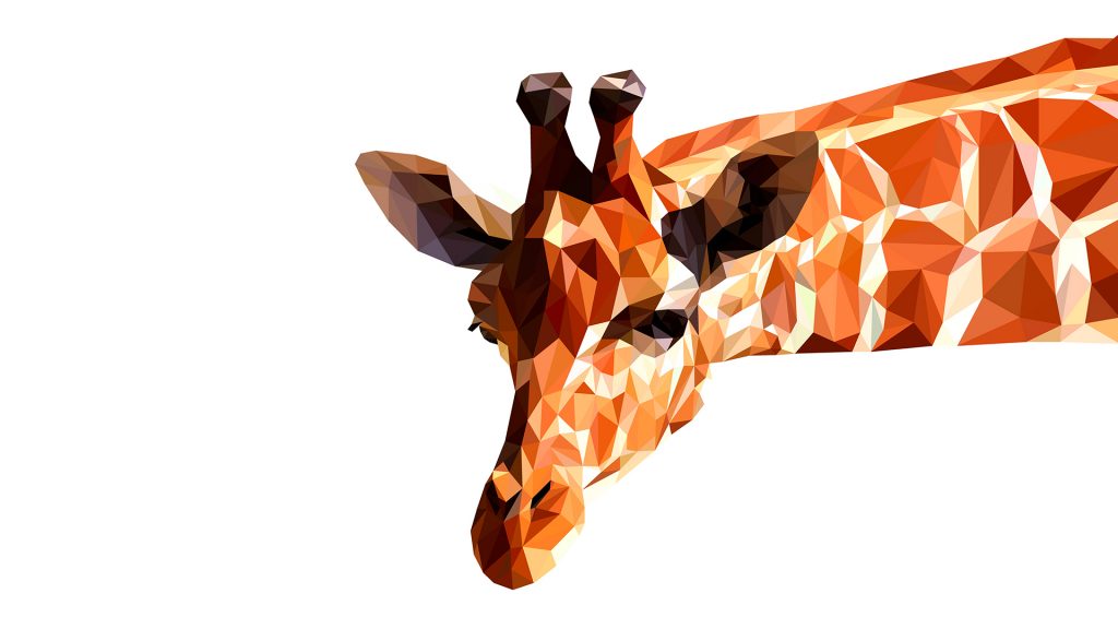 Low Poly Art Giraffe Wallpaper