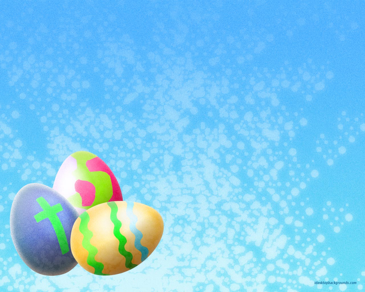 Background For Easter Three Egg Clipart In Blue