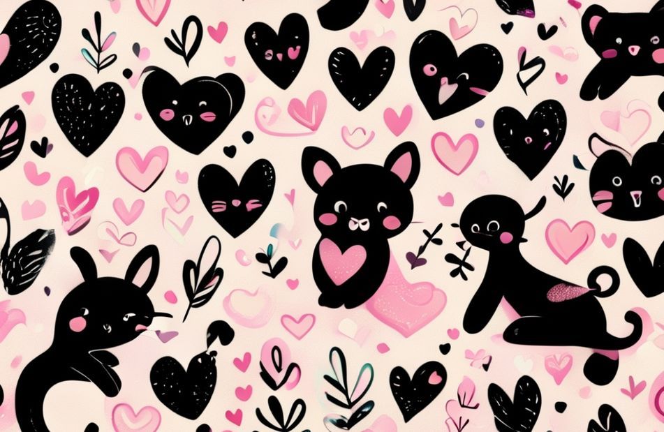 Cute Black And Pink Wallpaper
