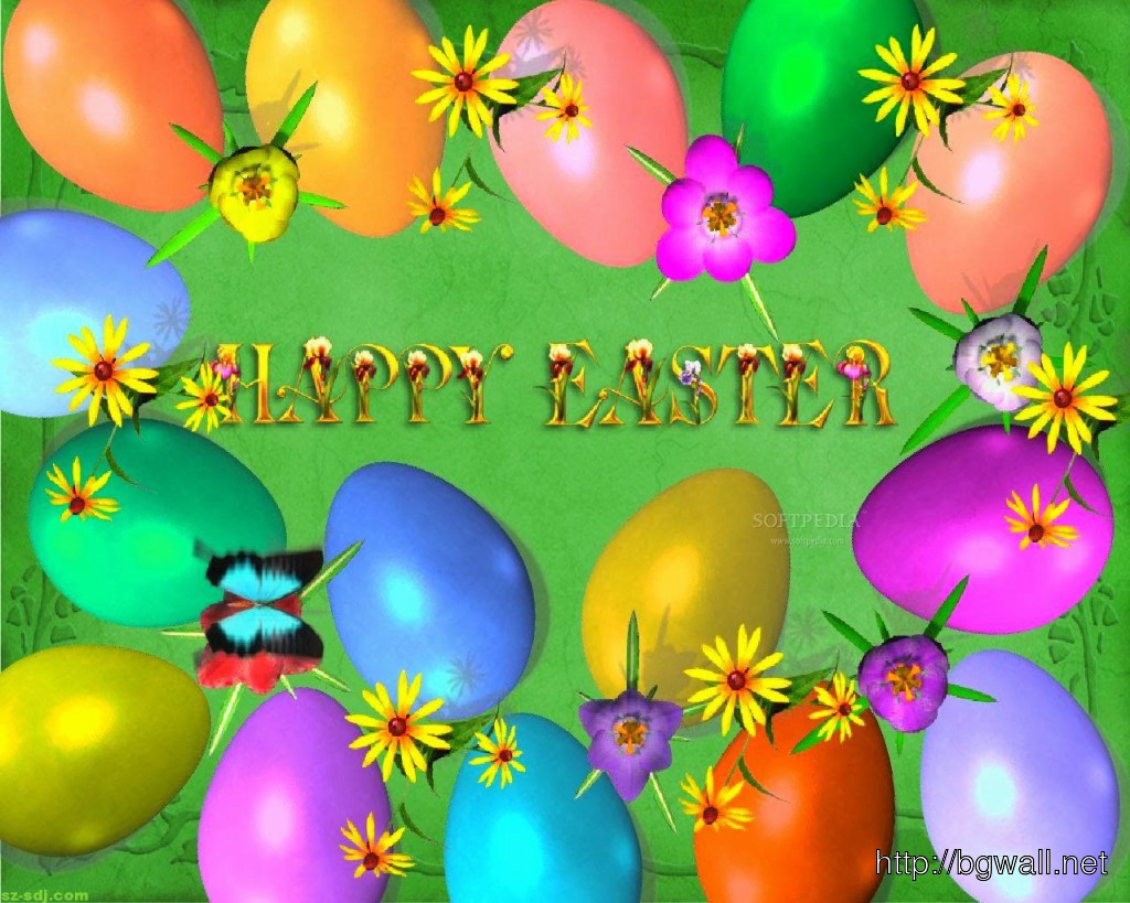 Happy Easter Eggs Desktop Wallpaper 1024x819