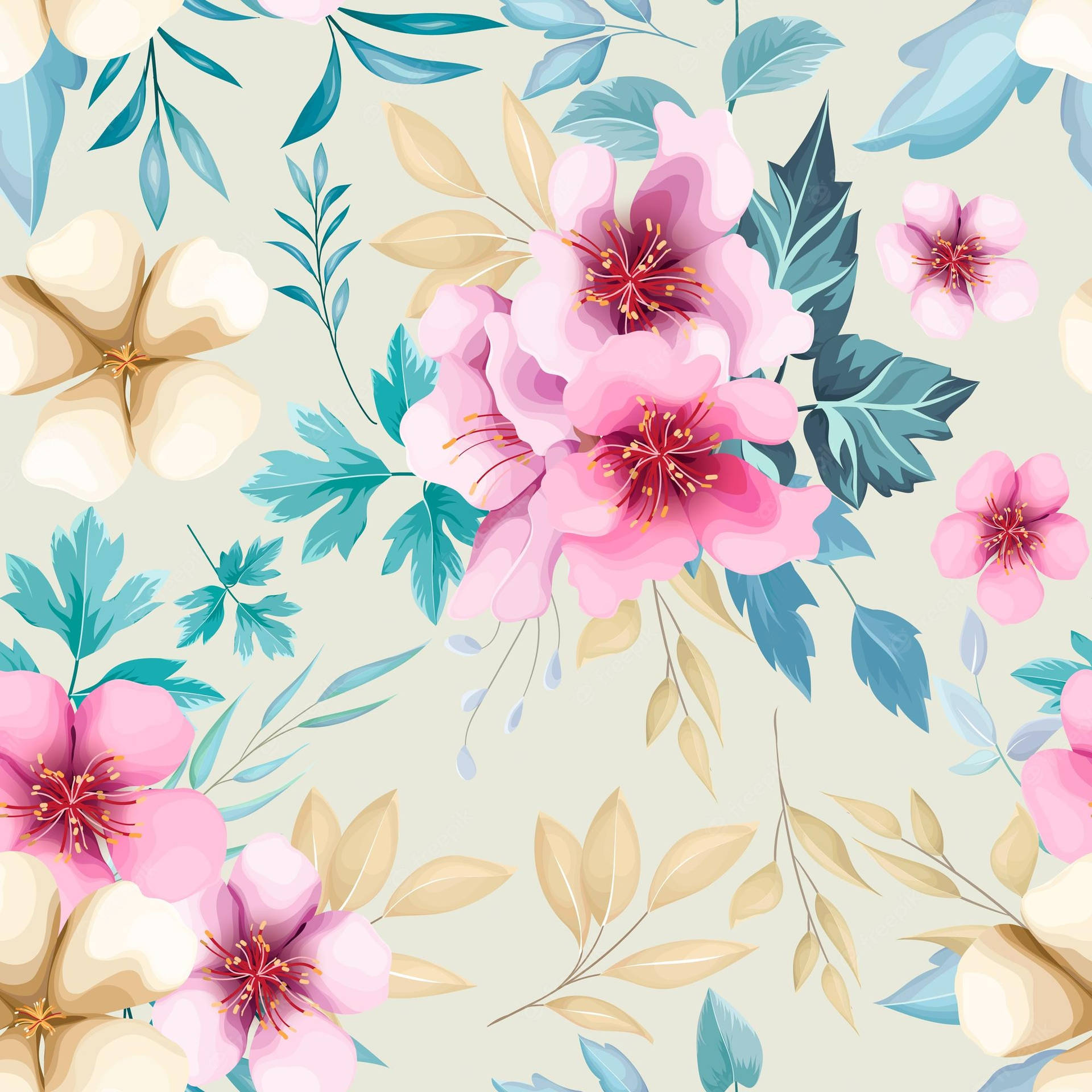 White Flowers Wallpaper