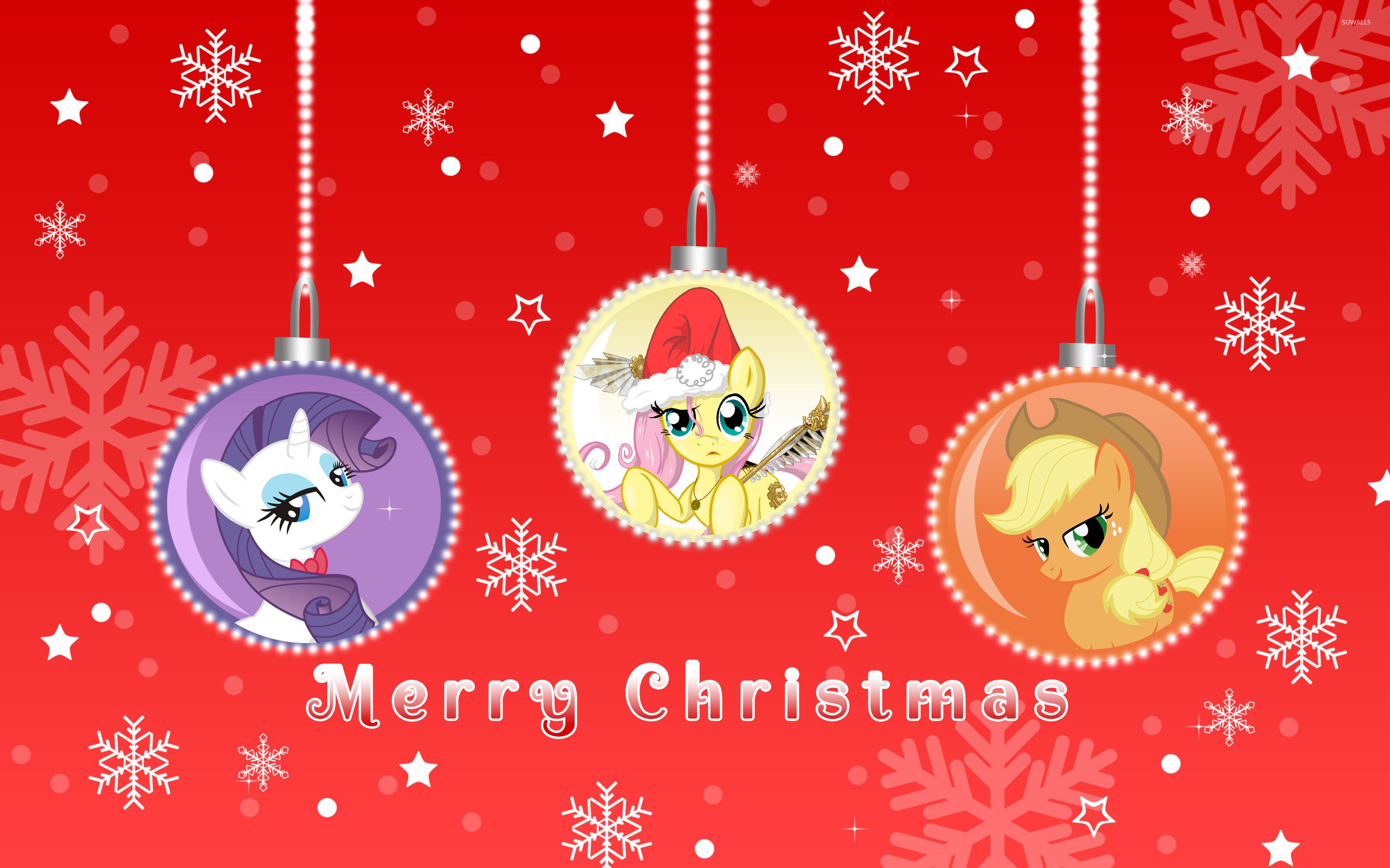 Merry My Little Pony Friendship Is Magic Christmas Wallpaper