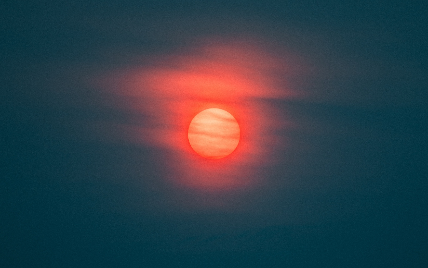 Wallpaper Dusk Sun Red Clouds Haze