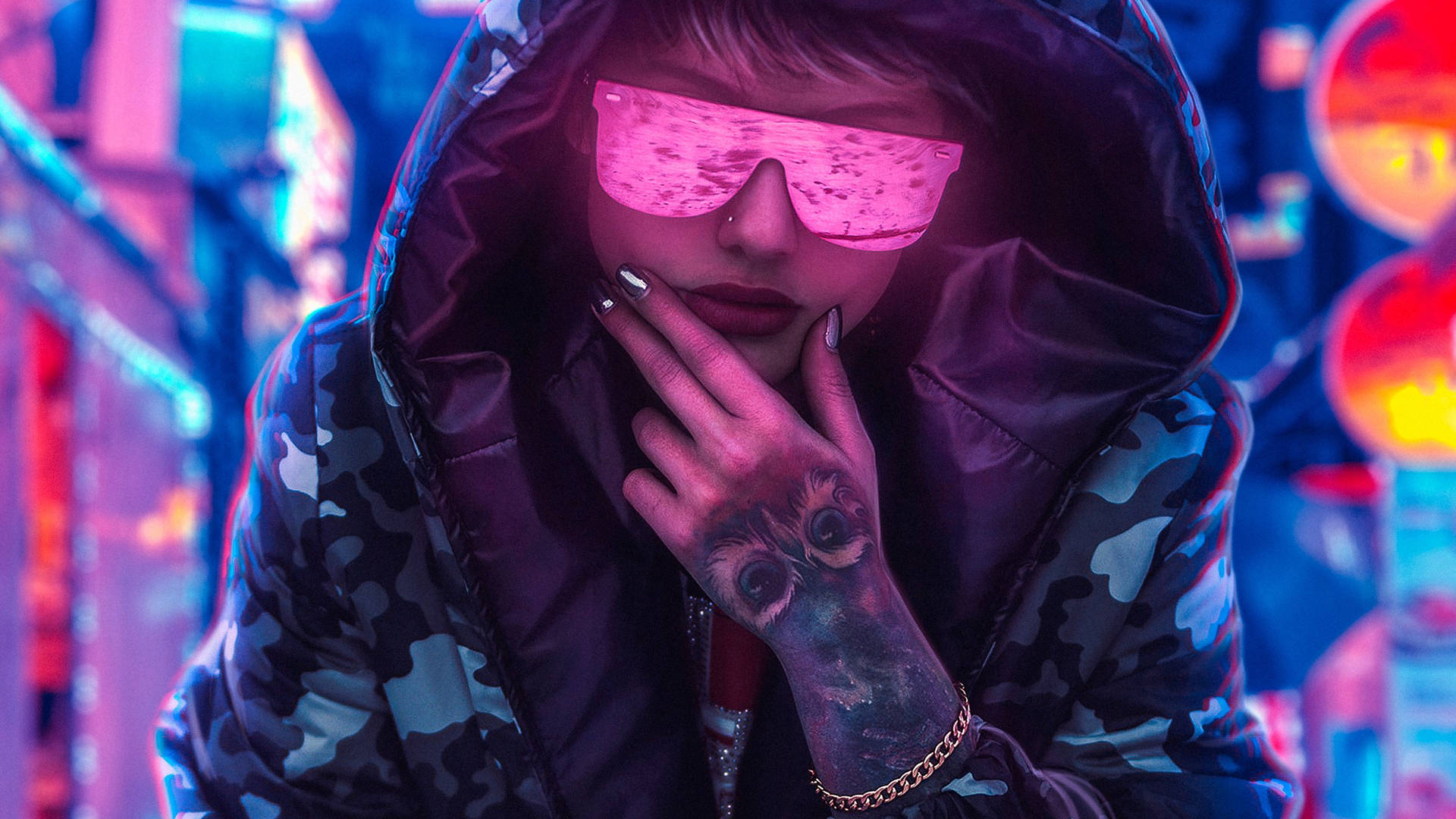 Cyberpunk Girl Baddie Tvaosbpjusgvvsp9 Wallpaper