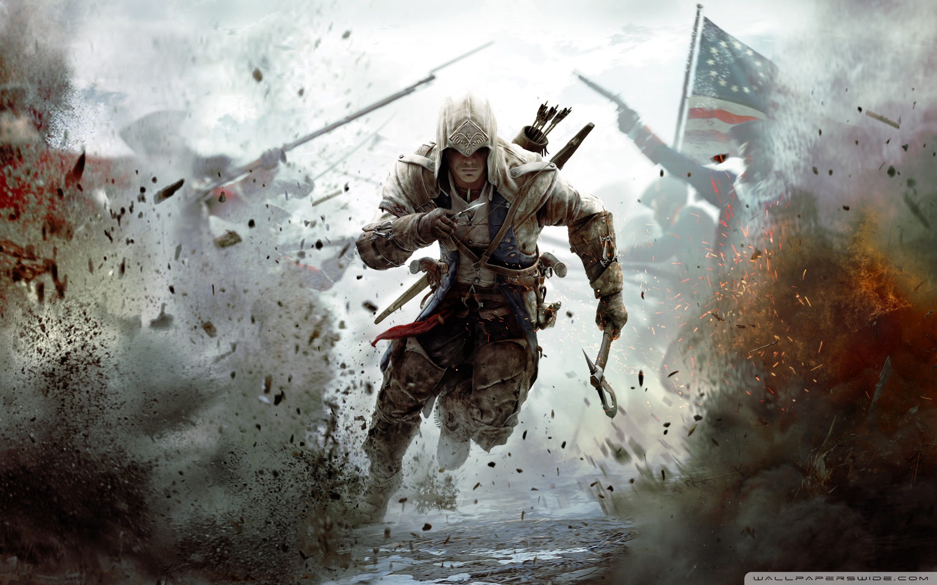 Assassin S Creed Connor Running 4k HD Desktop Wallpaper