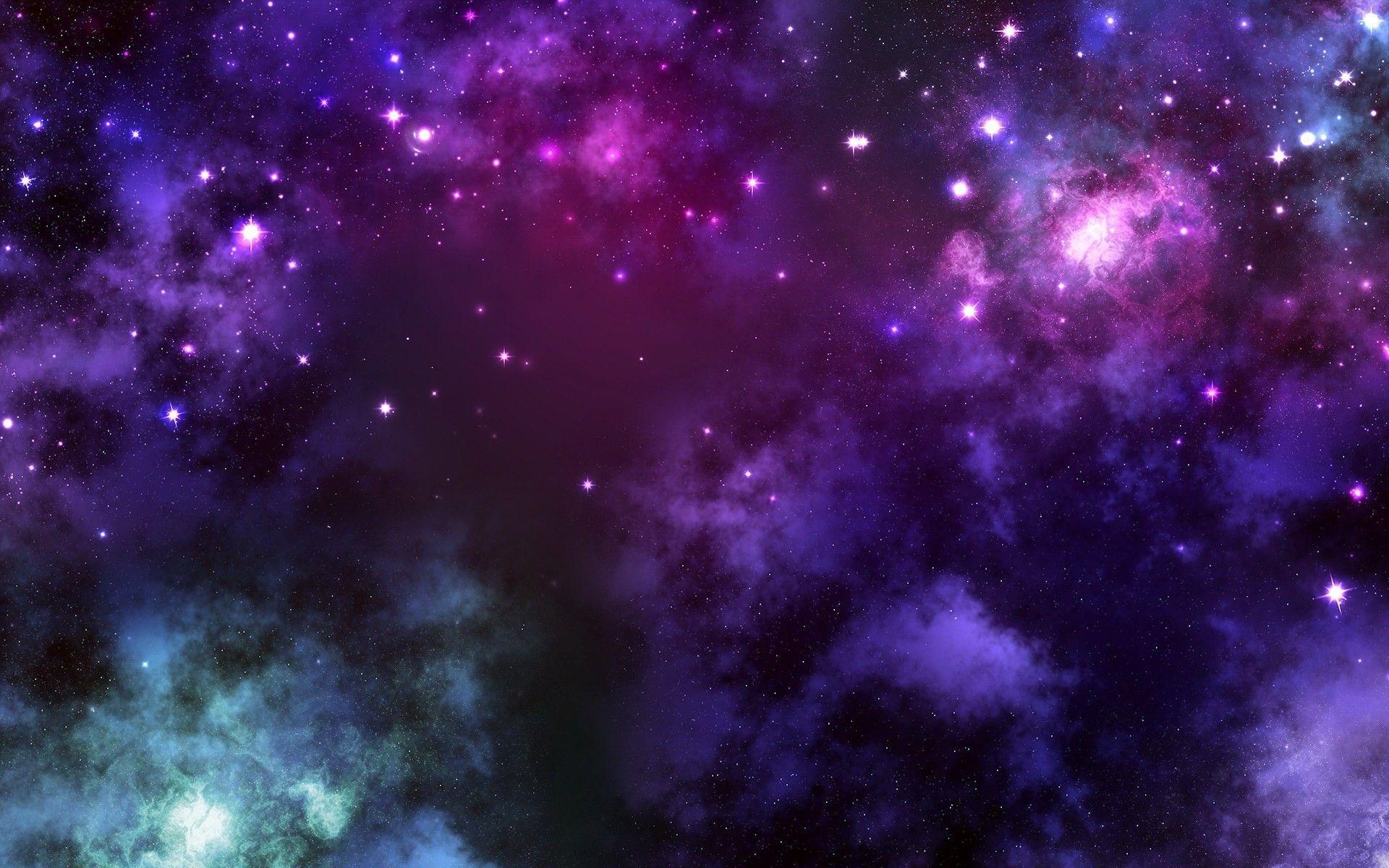 Black And Purple Galaxy Wallpaper On