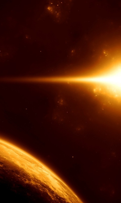 Outer Space Sunrise Desktop Pc And Mac Wallpaper