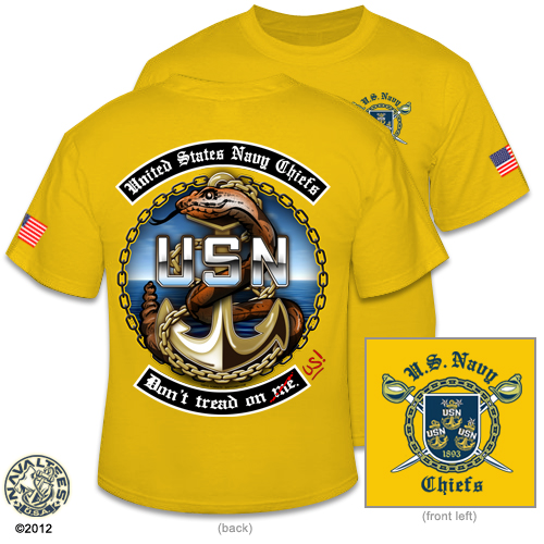 Navy Chief Don T Tread On Us Shirt Gold