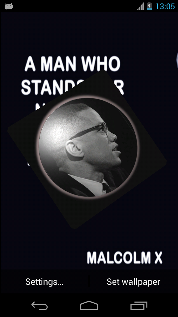Malcolm X 3d Live Wallpaper Screenshot