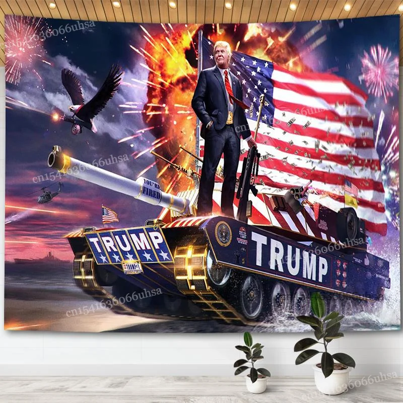 Donald Trump Tank Wall Hanging Tapestry Trump Support For