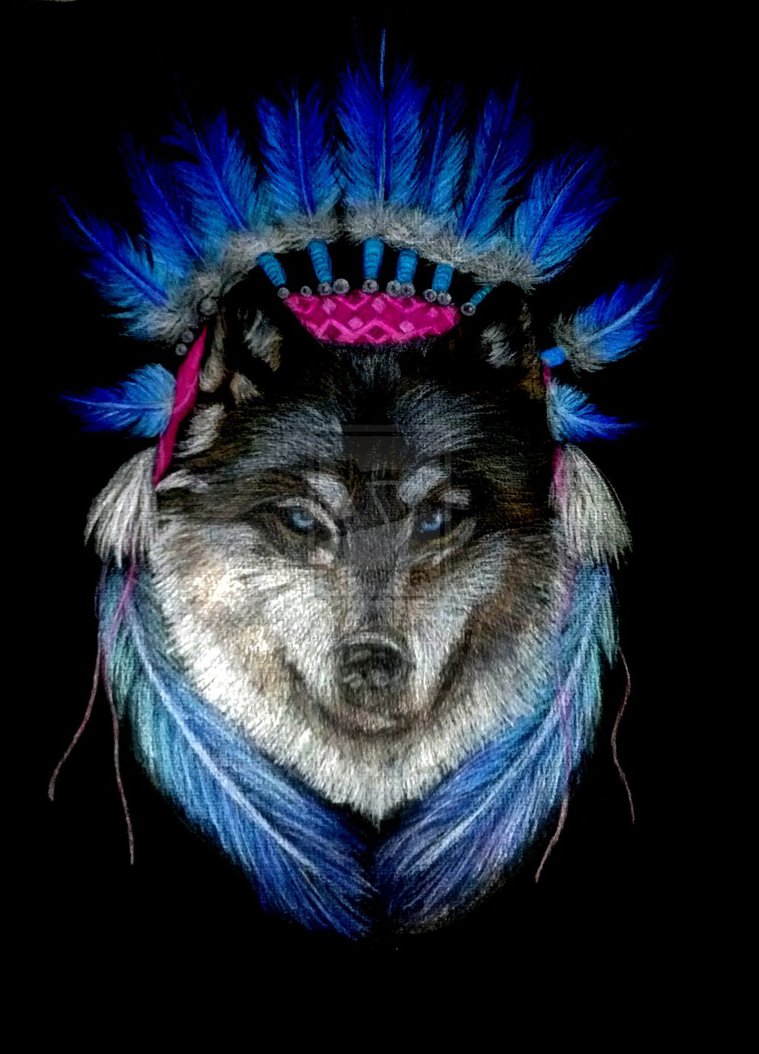 Wolf Indian Chief By Daniela157