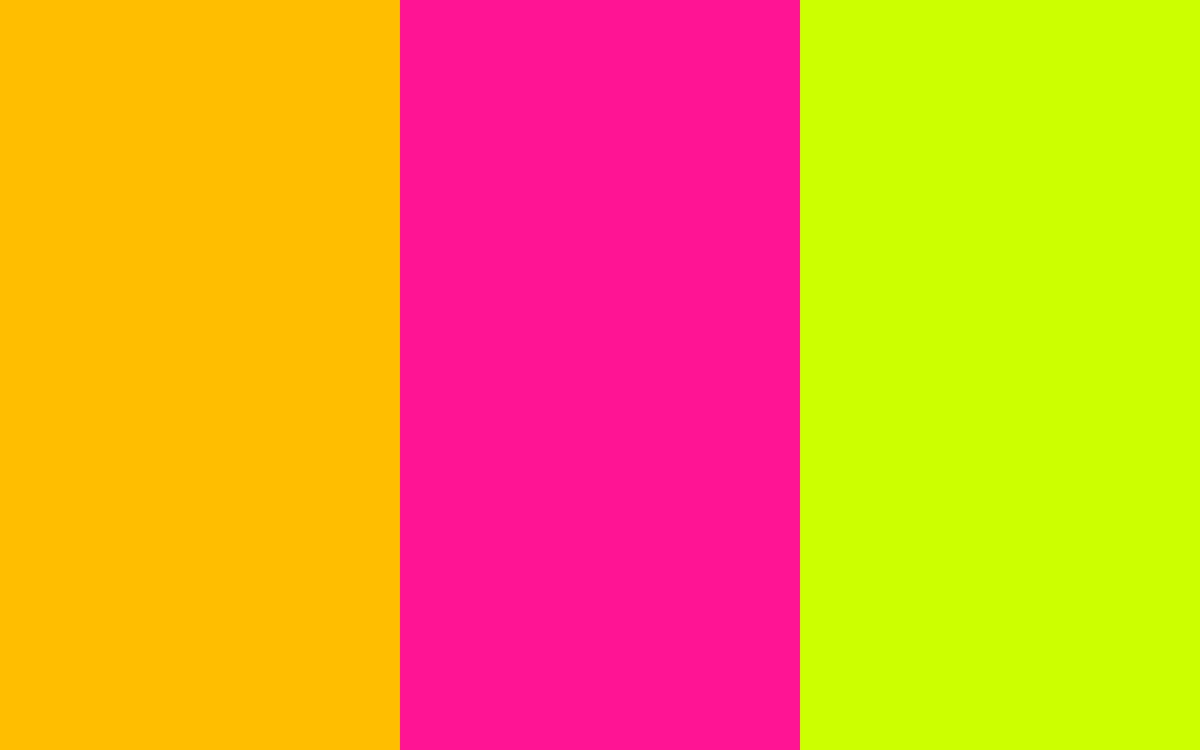 Fluorescent Orange Pink Yellow Three